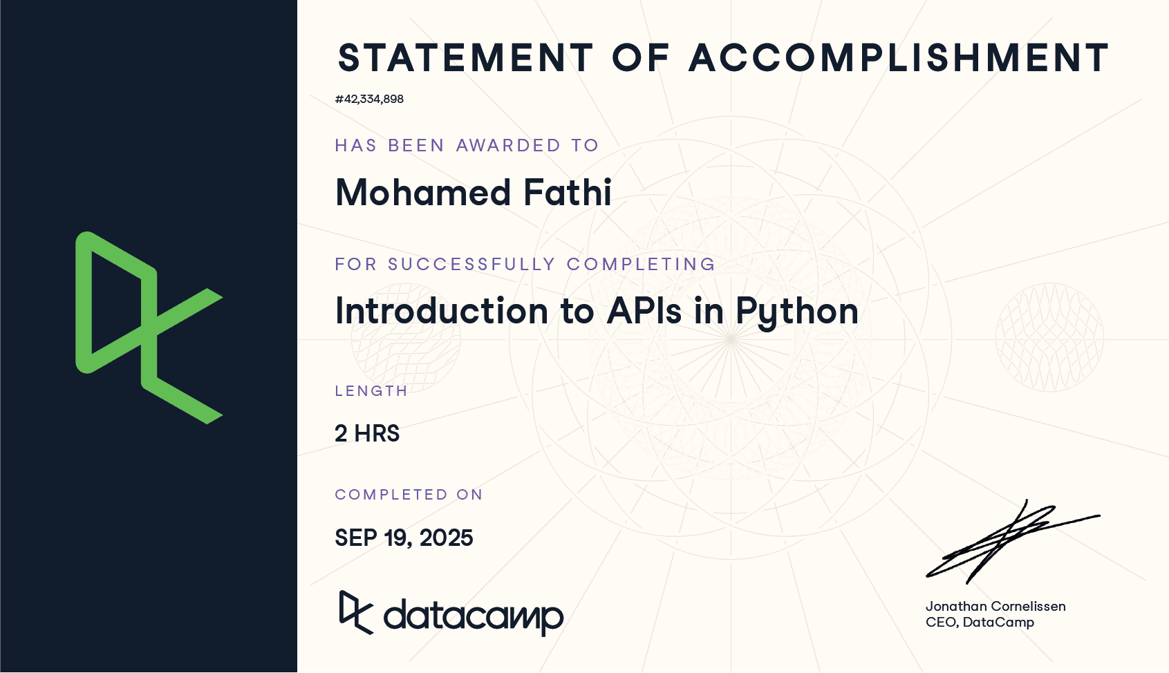 API Certificate